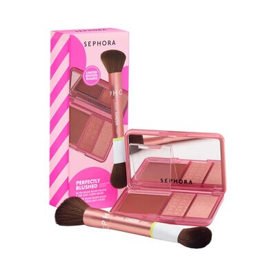 PERFECTLY BLUSHED SET XMAS (SET CON PALETA DE RUBOR Y PINCEL MULTITEXTURA)
